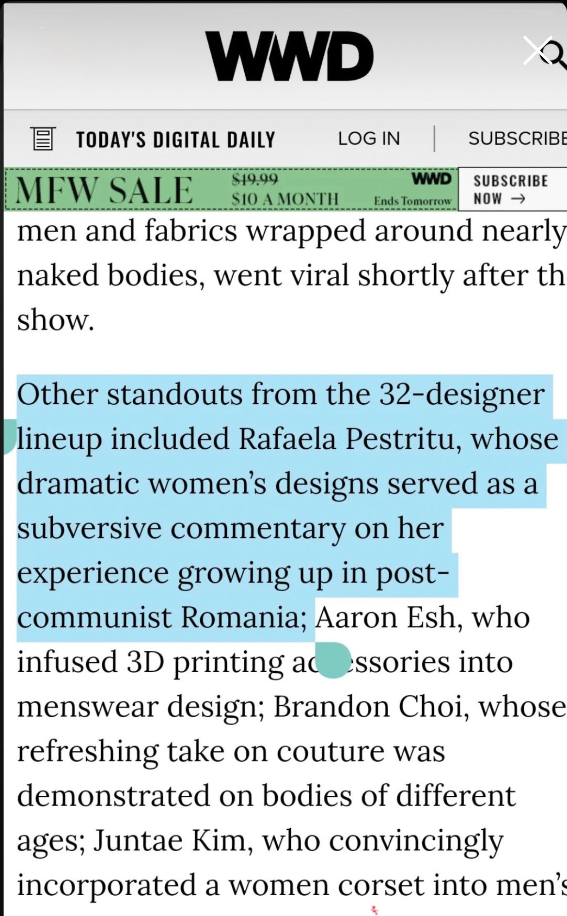 WWD RP
