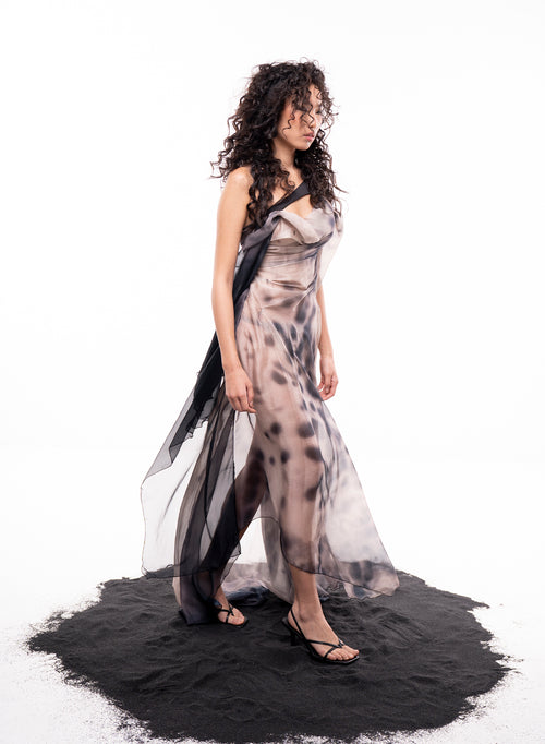 Animal Print Silk Dress