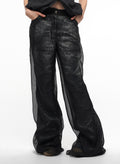 Chiffon Overlay Trousers