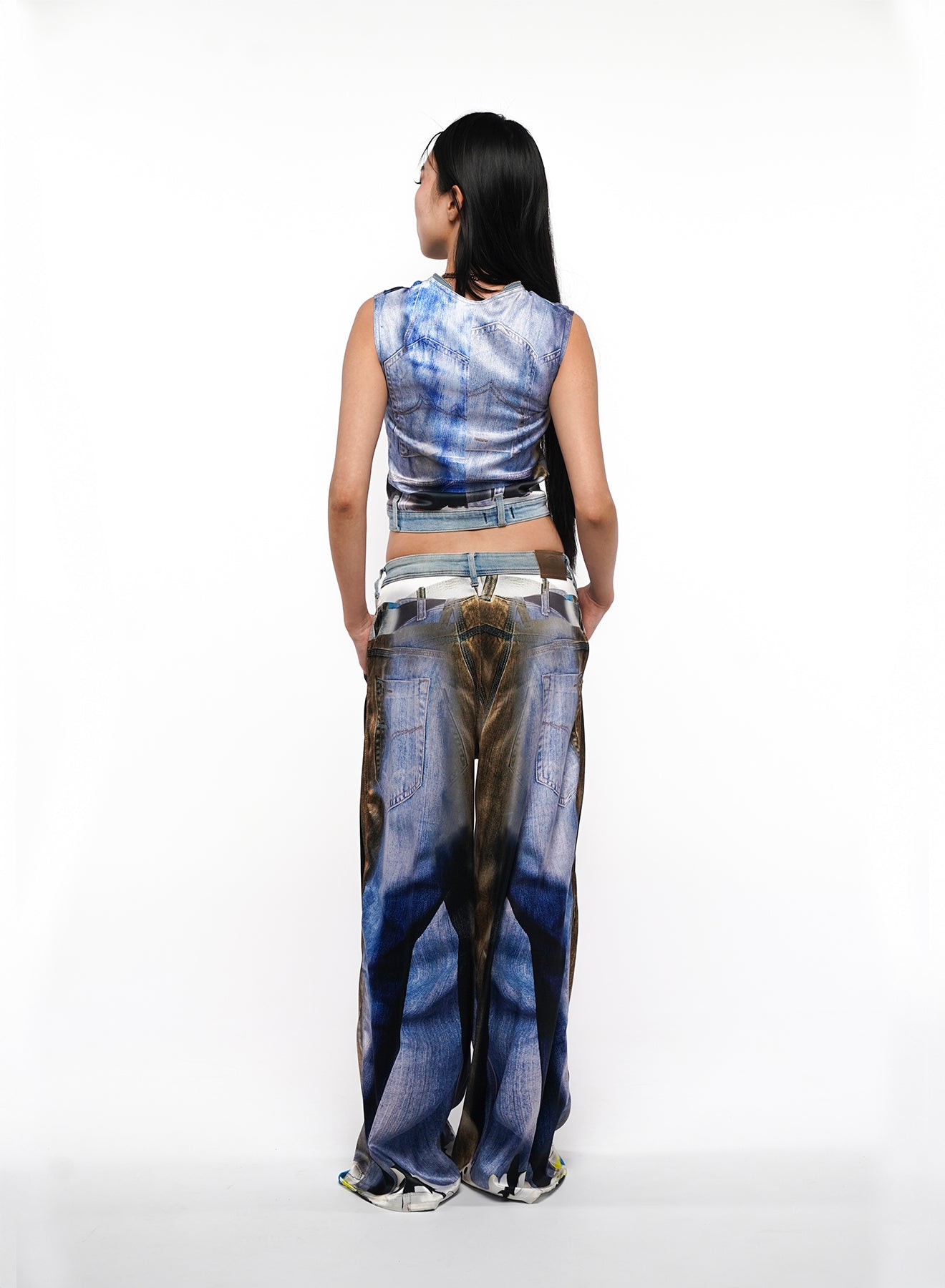 RP Printed Jeans Blue